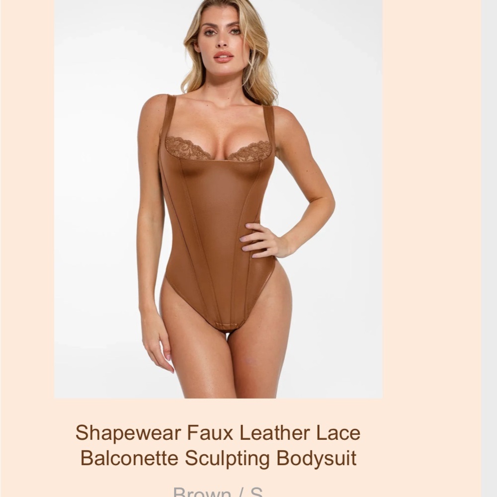 Popilush faux leather bodysuit